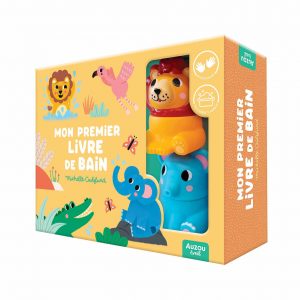 Coffret mon premier livre de bain dans la savane + 2 jouets - Auzou