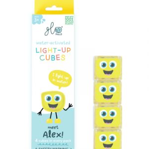 Lot de 4 cubes lumineux Alex Jaune - Glo Pals