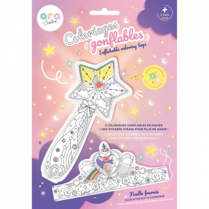 Coloriages gonflables Baguette Lumineuse & Couronne - Ara Créative