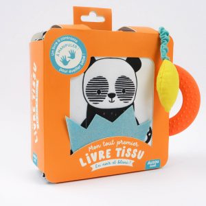 Mon tout premier livre tissu en noir et blanc - Auzou