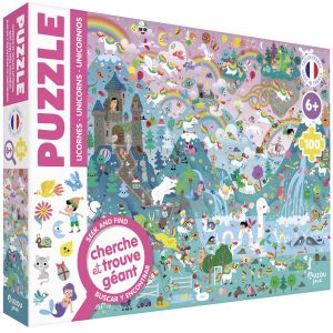 Puzzle cherche et trouve licornes - Auzou