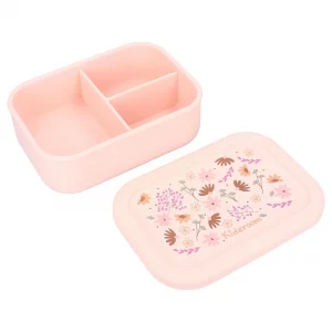 Lunch box 3 compartiments en silicone Fleurs – Kidzroom
