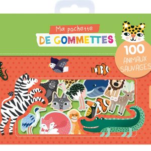 Ma pochette de 100 gommettes animaux sauvages - Auzou