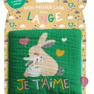 Mon premier livre tissu en lange Je t'aime - Auzou