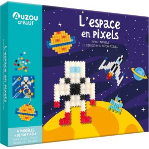 Mon coffret d'artiste mes créations en pixels Espace - Auzou
