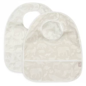 Lot de 2 Bavoirs Imperméable Nougat Animals – Jollein