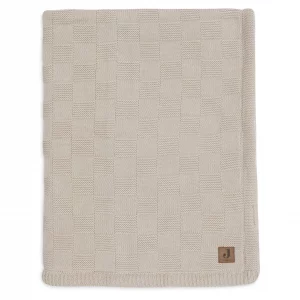 Couverture en tricot et velours Warm Sand - Jollein