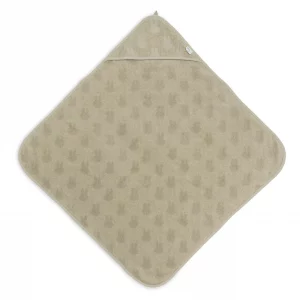 Cape de bain en éponge Miffy Jacquard Olive Green - Jollein