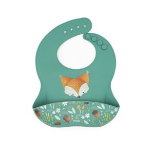 Bavoir en silicone Renard - Sassi