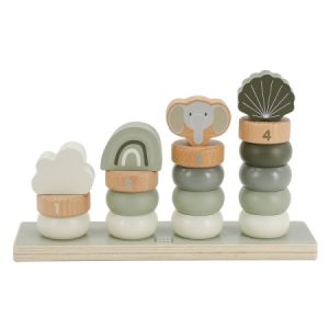 Anneaux en bois à emplier Olive Green - Label Label