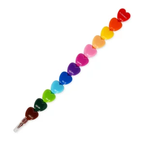 12 Crayons de Couleur Empilables Coeur - Legami