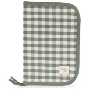 Protège carnet de santé à carreaux vert - Walking Mum