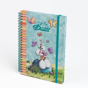 Cahier à spirale A5 élastique à paillettes Diddl - Diddl