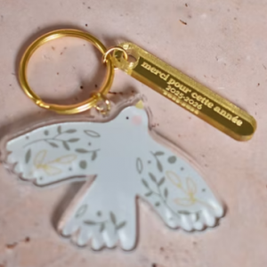 Porte clé fin d'année scolaire oiseau - Les Mignonneries
