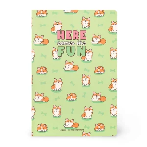 Cahier Ligné B5 à couverture rigide illustrée Corgi - Legami