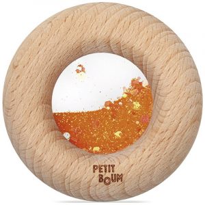 Donut sensoriel à paillettes orange - Petit Boum